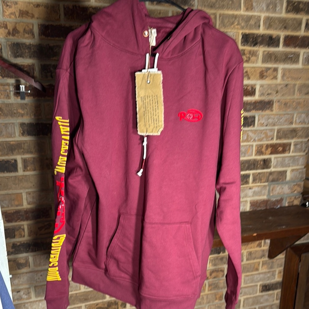 Sporty Red Pullover Sweater with Half-Zip